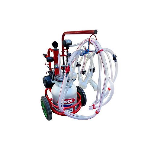 Koyun i�in kompakt mini tek al�minyum g���ml� tek sa��ml� kuru vakum pompal�, vakum kazans�z hareketli tip s�t sa��m makinesi