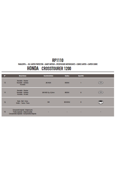  GIVI RP1110 HONDA VFR 1200X CROSSTOURER (12-19) KARTER KORUMA 