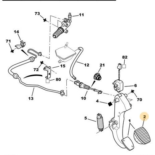 ORİJİNAL 307 DEBRİYAJ PEDAL LASTİK 213026 (ADET)