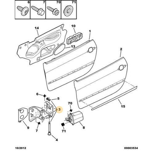 ORJNAL 307 CC KAPI MENTEES 9035F0