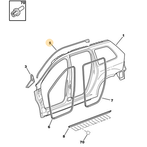 ORJNAL SOL TAVAN OLUK LAST 9023KS