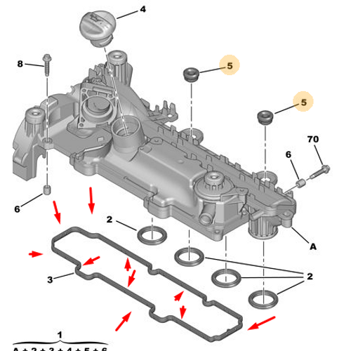 ORJNAL 307 1.4 HDI KLBTR KAPAK CONTA DV4 2002-2006 0249F8