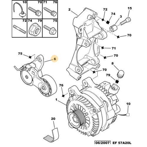ORJNAL 307 2.0 ARJ GERGS / AS NO KONTROL EW10J4 1611425380