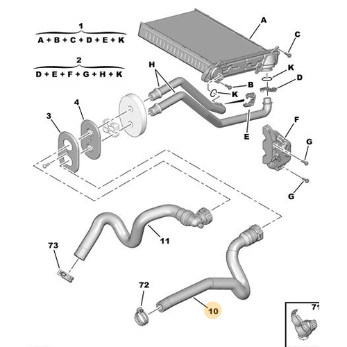 ORJNAL KALORFER HORTUMU 1.6 HDI DV6 6466CJ