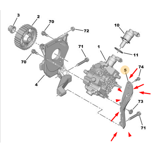 OR�J�NAL 307 1.6 D�ZEL MAZOT POMPA AYAK DV6  192666