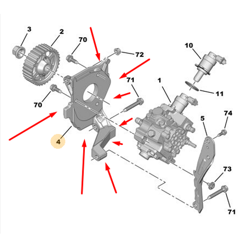 ORJNAL 307 1.6 DZEL MAZOT POMPA AYAK DV6  192665