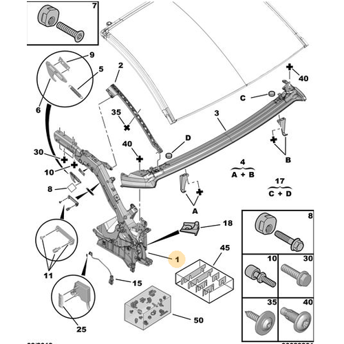 ORJNAL 307 CC TAVAN MEKANZMA SOL 8484AA