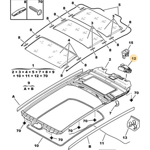 ORJNAL 307 SW TAVAN KAPLAMA MOTORU 8401T2