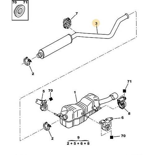 ORJNAL 307 CC ORTA EGZOZ 2.0 EW10J4S 180HP 1610629180
