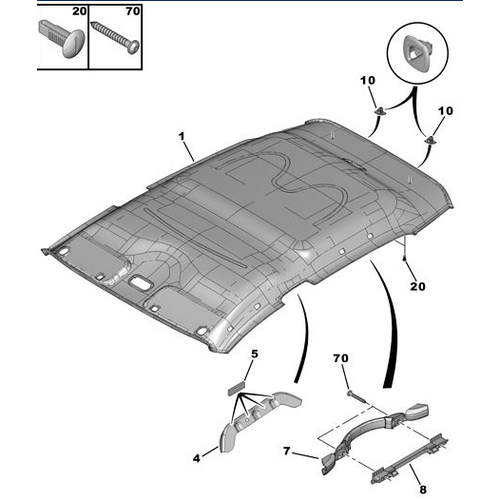 ORJNAL 307  TAVAN DEMES SUNROOFSUZ 8331AW