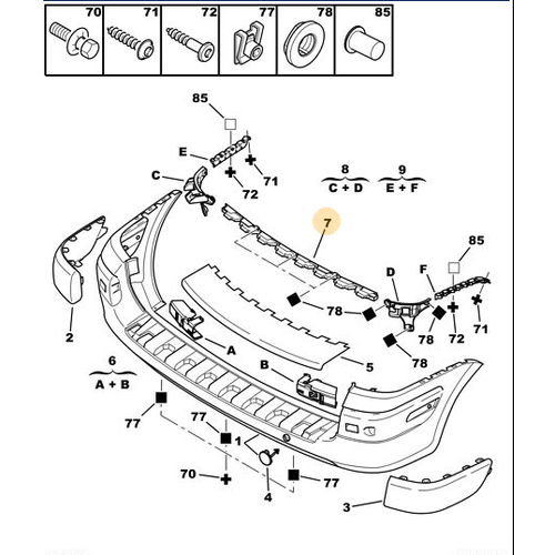 ORJNAL ARKA TAMPON TUTUCU 307 SW 741641