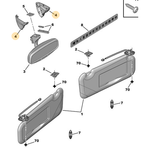 OR�J�NAL SOL �� D�K�Z AYNA KAPA�I 8149XQ