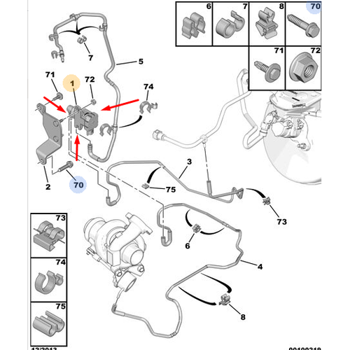 ORJNAL 307 TURBO BASIN VALF 1.6 HDI 90 HP 1618QK