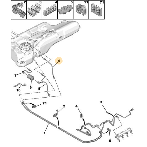 ORJNAL 307 YAKIT DEPO HORTUMU BENZNL  1525AA
