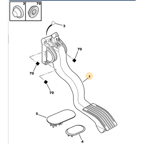 OR�J�NAL 307 GAZ PEDALI HELLA 1601T5