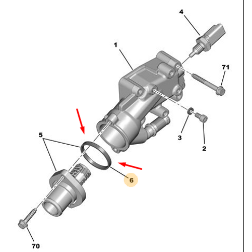 ORJNAL 307 1.6 TERMOSTAT CONTASI 2001-2005 134060