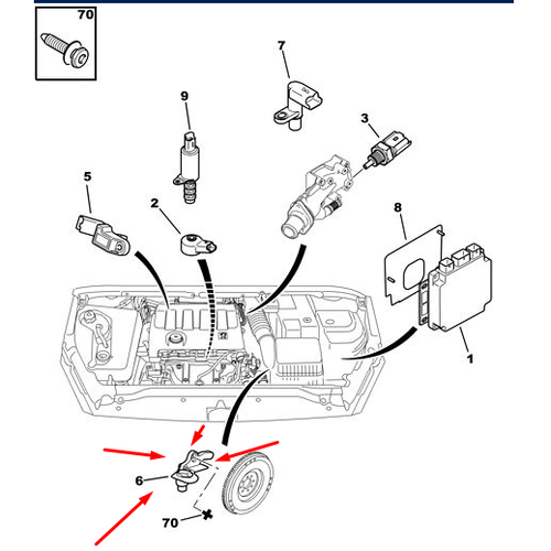 OR�J�NAL 307 KRANK DEV�R SENS�R 1.6 TU5JP4 1.4 16V ET3J4 1920AW