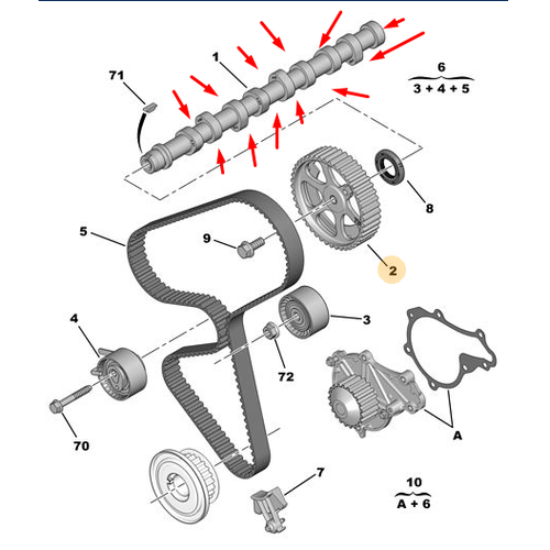 ORJNAL 307 1.4 DZEL EKSANTRK DV4 0801CY