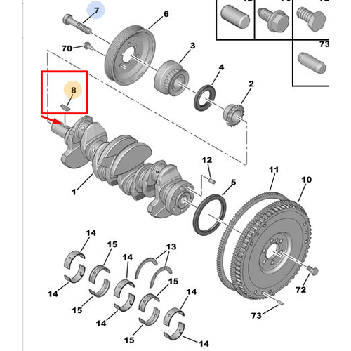 ORJNAL 307 KRANK KAMA BENZNL 1.6 1.4 51640