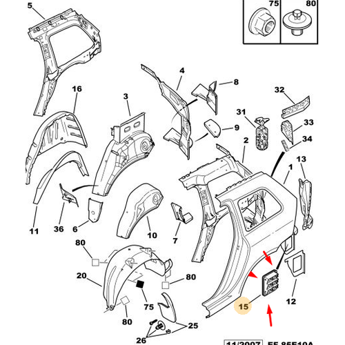 ORJNAL 307 SW ARKA PANEL HAVALANDIRMA 8529FZ