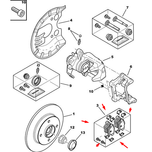 307 ARKA FREN BALATA 307 YAYSIZ  2007-2008