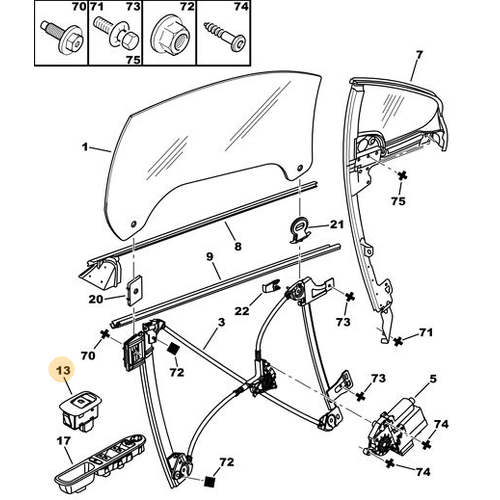 ORJNAL 307 CC ARKA KELEBEK CAM DME 6554AJ