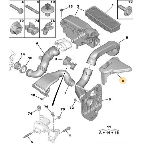 OR�J�NAL 307 HAVA F�LTRE BORUSU 1.6 D�ZEL DV6 �ST HAVA KUTU �ST -  �RET�M� DURAN �R�N 143467