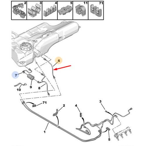 ORJNAL 307 YAKIT DEPO HORTUMU BENZNL  1525S5