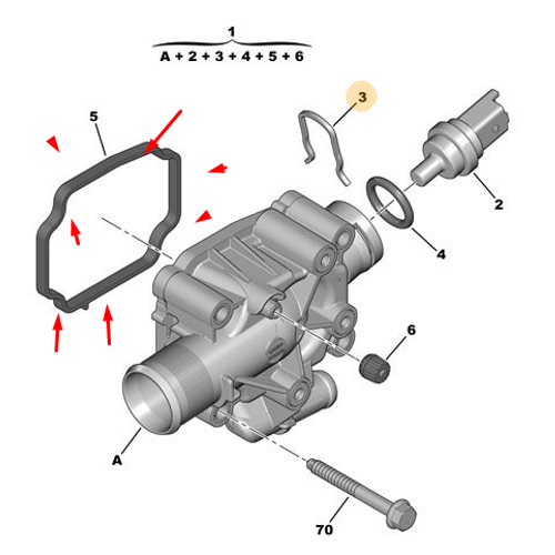 ORJNAL 307 1.6 BENZNL TERMOSTAT CONTA  1336Z1