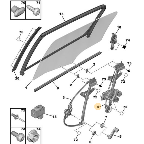 ORJNAL SOL ARKA CAM KRKOSU 9223A2