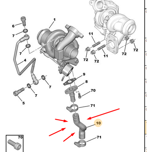 ORJNAL 307 1.6  DZEL TURBO GER DN BORU 1.6 DV6 90HP 38128