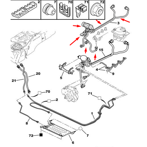 ORJNAL 307 1.4 HDI DV4  YAKIT HORTUM SET / VAK VAK - AS KONTROL 1574T2