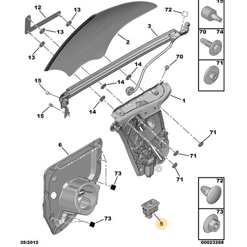 ORJNAL 307 CC ARKA KELEBEK CAM DME 6554AJ