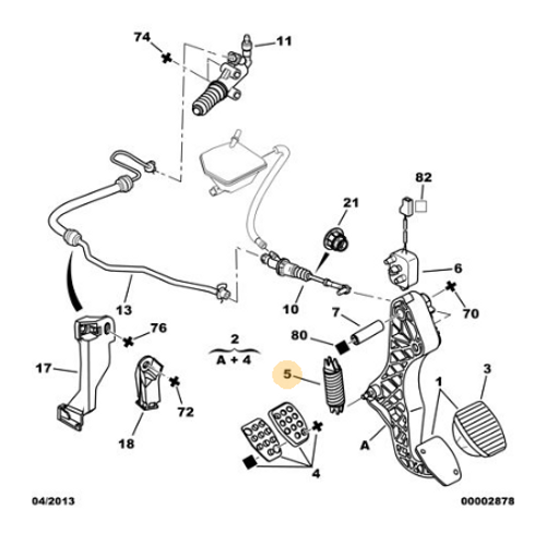 ORJNAL 307 DEBRYAJ PEDAL YAYI - AS NO KONTROL 214854