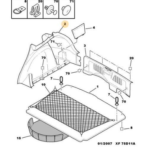 ORJNAL SOL ARKA AMURLUK KAPLAMA 746639