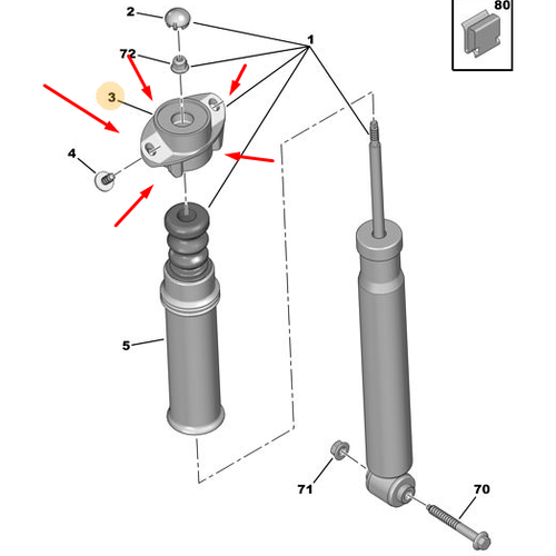 ORJNAL 307 ARKA AMORTSR ST TAKOZU 514232