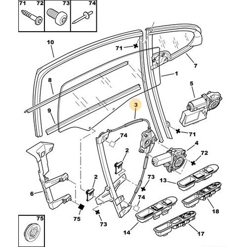 ORJNAL SOL N CAM KRKO MEKANZMA ( MOTORSUZ ) 1629054180