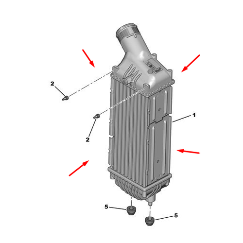 ORJNAL 307 1.6 HDI EANJR - NTERCOOLER ( SOLDA ) 110HP 0384G4