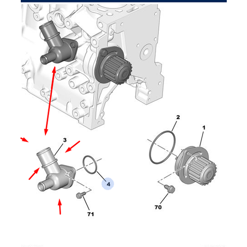 ORJNAL 307 MOTOR SU GR BORUSU TU5JP4 9801622180