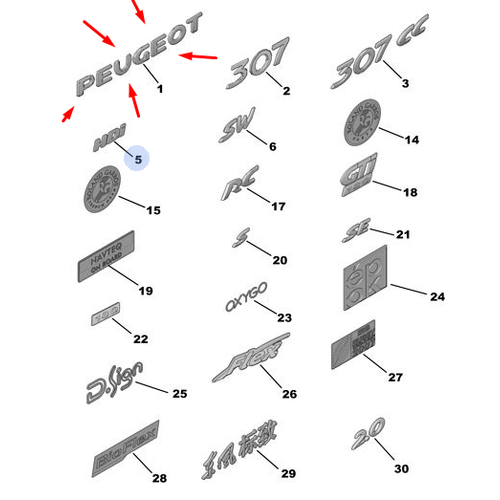 OR�J�NAL 307 - PEUGEOT YAZISI 8665C0