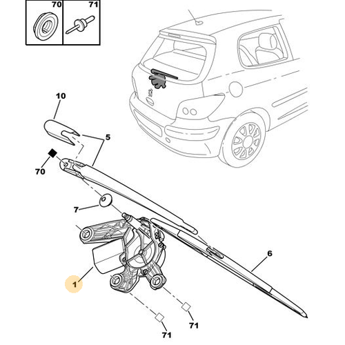 ORJNAL ARKA CAM SLECEK MOTORU 6405J9