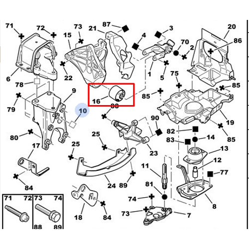 ORJNAL 307 ALT MOTOR KULAK BURCU 70MM DV6ATED - EW10J4- DW10 180933