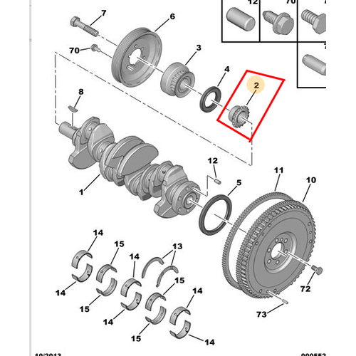 ORJNAL 307 YA POMPA KRANK DLS 18 D 1.6 1.4 051383