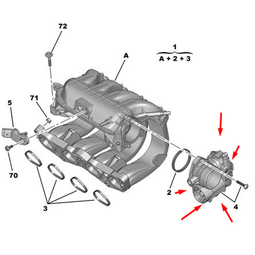 ORJNAL GAZ KELEBEK KUTUSU 1.4 16V ET3J4 -  RETM BTEN RN - TEDAR YOK 1635W2