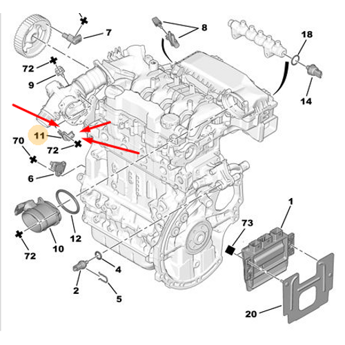 ORJNAL 307 EMME HAVA SICAKLIK SENSR 1.6 HDI DV6 1920PJ