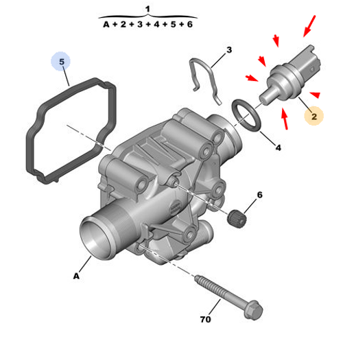 ORJNAL 307 BENZNL TERMOSTAT MR 2005-2008  1338F8