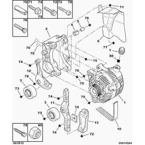 ORJNAL 307 ALTERNATR ARJ KAYII 6PK 1147 5750VV