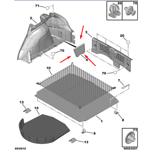 ORJNAL SOL ARKA AMURLUK  GZ PLASTK 746686