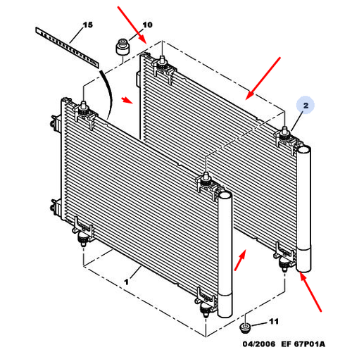 ORJNAL 307 DZEL KLMA RADYATR 6455GH
