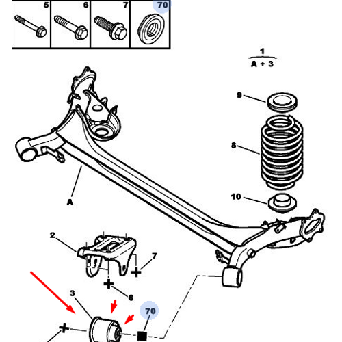 ORJNAL 307 ARKA TRAVERS TAKOZU 5131A4